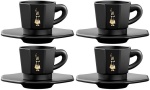 Bialetti Espresso csésze szett fekete (4db) 
4db + csészealj 
porcelán